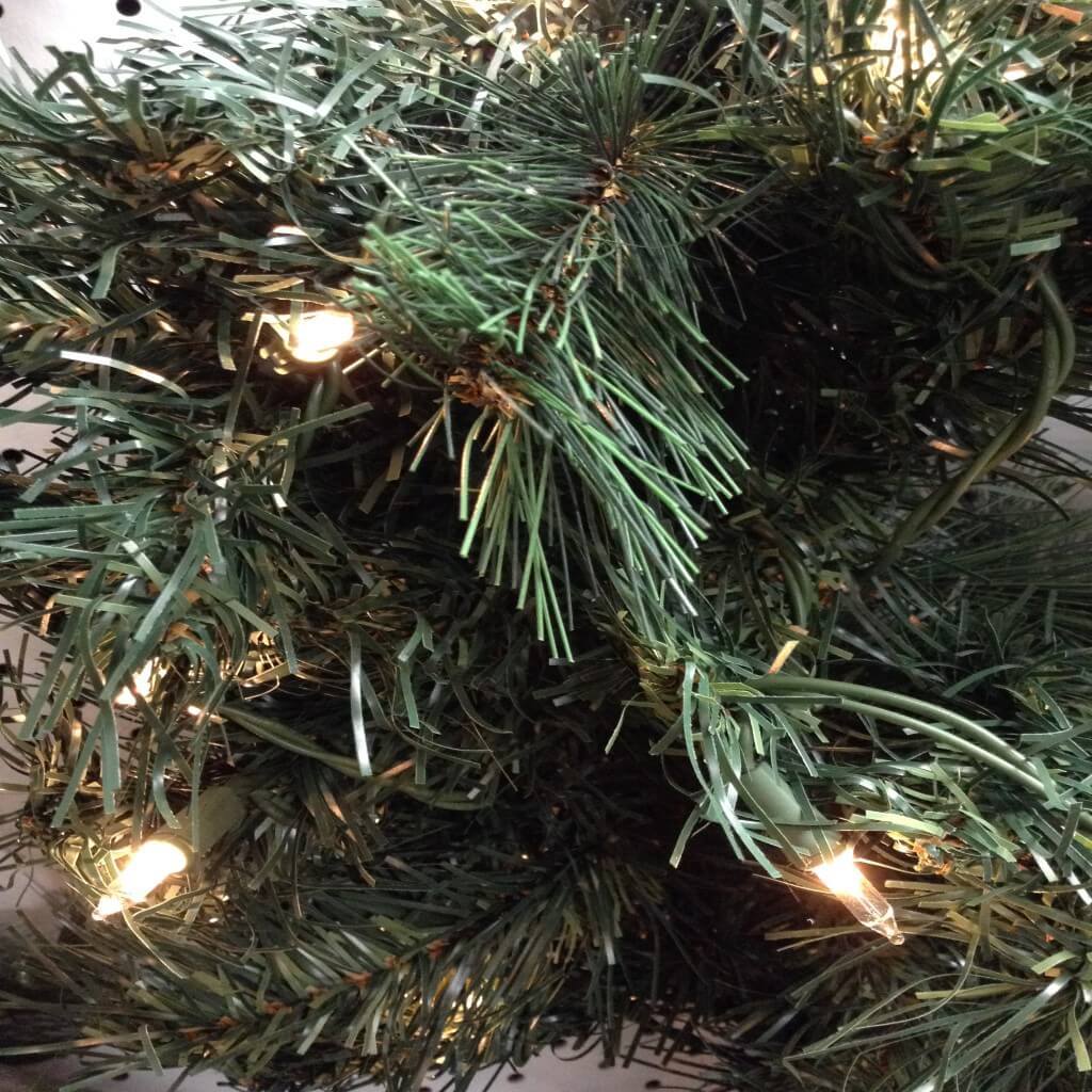 Sterling Tree Company 24" Evergreen Lighted Wreath