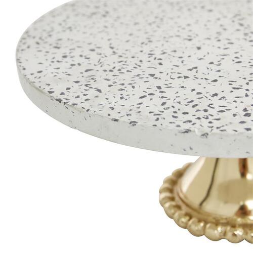 10 Inch Terrazzo Gold Aluminum Cake Stand