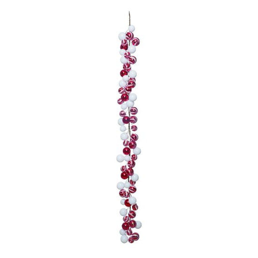 Red And White Ornament Garland