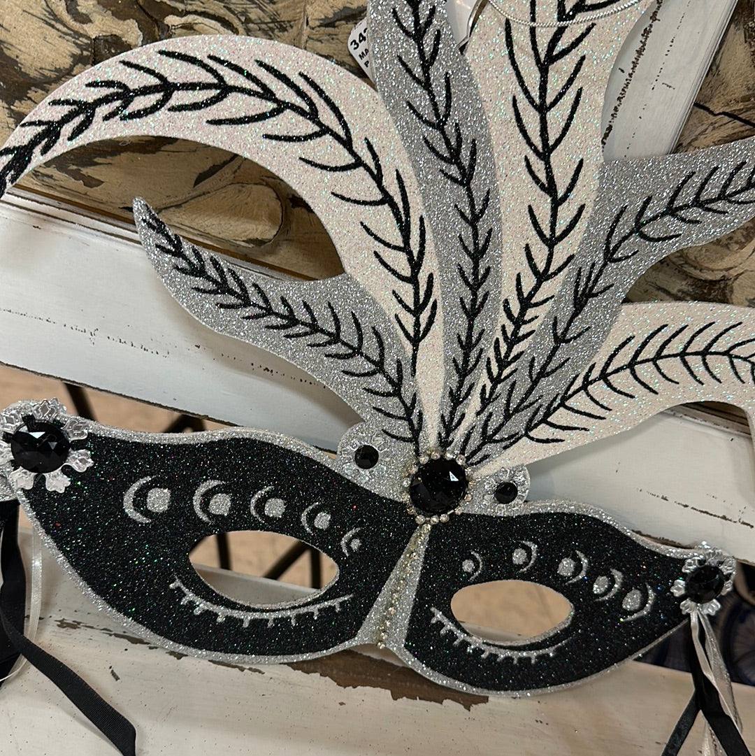 Mardi Gras Black And White Mask – TMIGifts