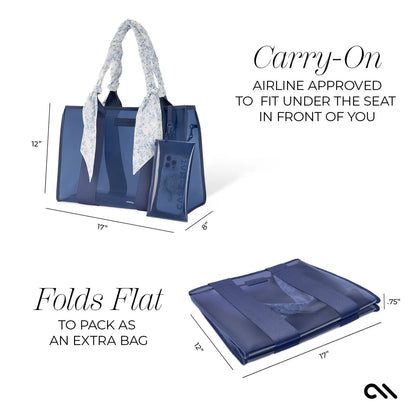 Case Mate Jelly Tote With Phone Pouch Something Navy Twilly Scarf