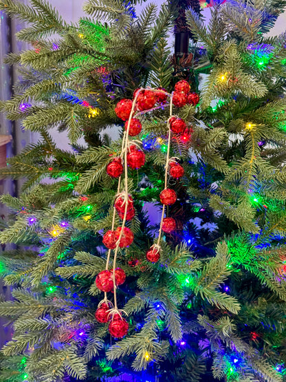 35.5 Inch Red Hanging Ball Spray