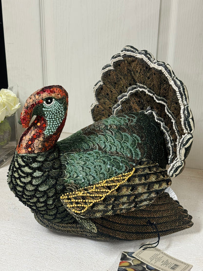 John Derian Company Embellished Turkey Pillow