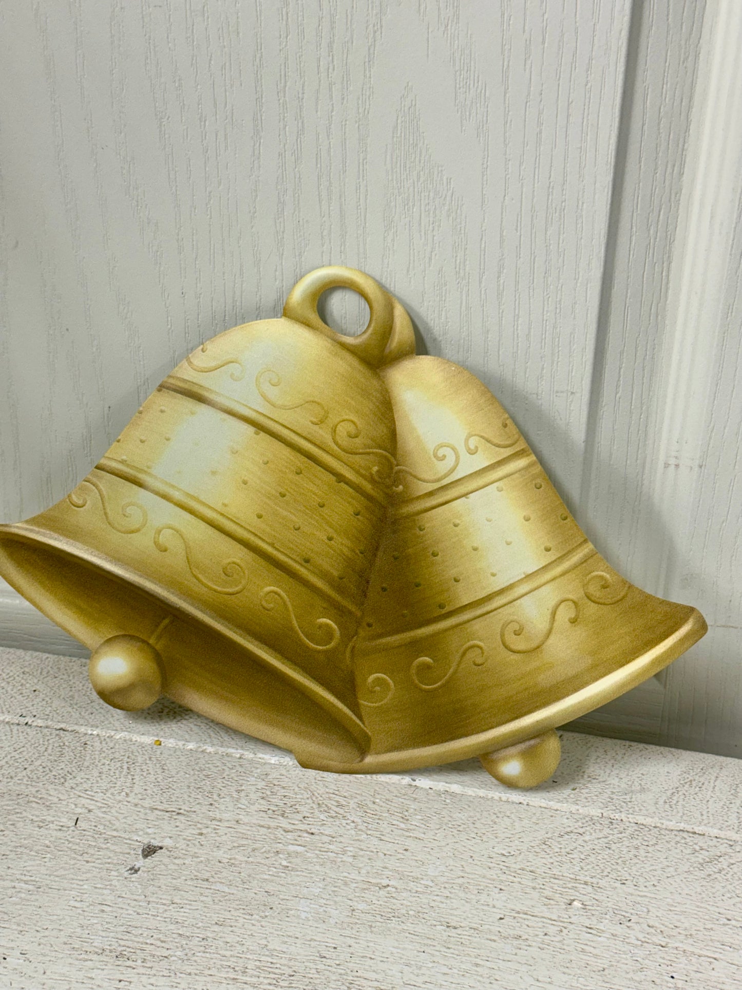 12 Inch Gold Metal Bells Sign