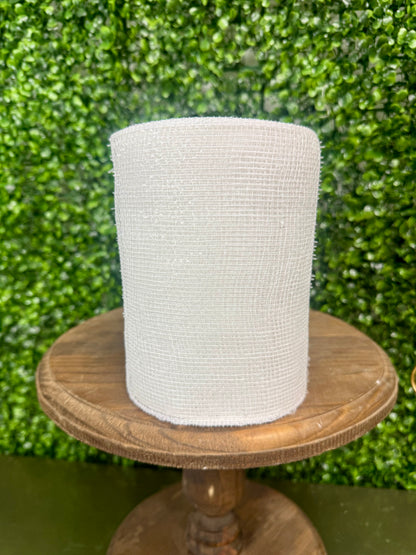 6 Inch by 20 Yard White Glamour Designer Netting