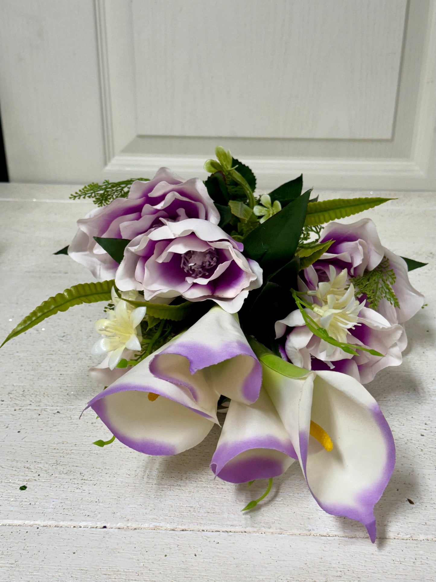 25 Inch Lavender Magnolia And Calla Lily Bush