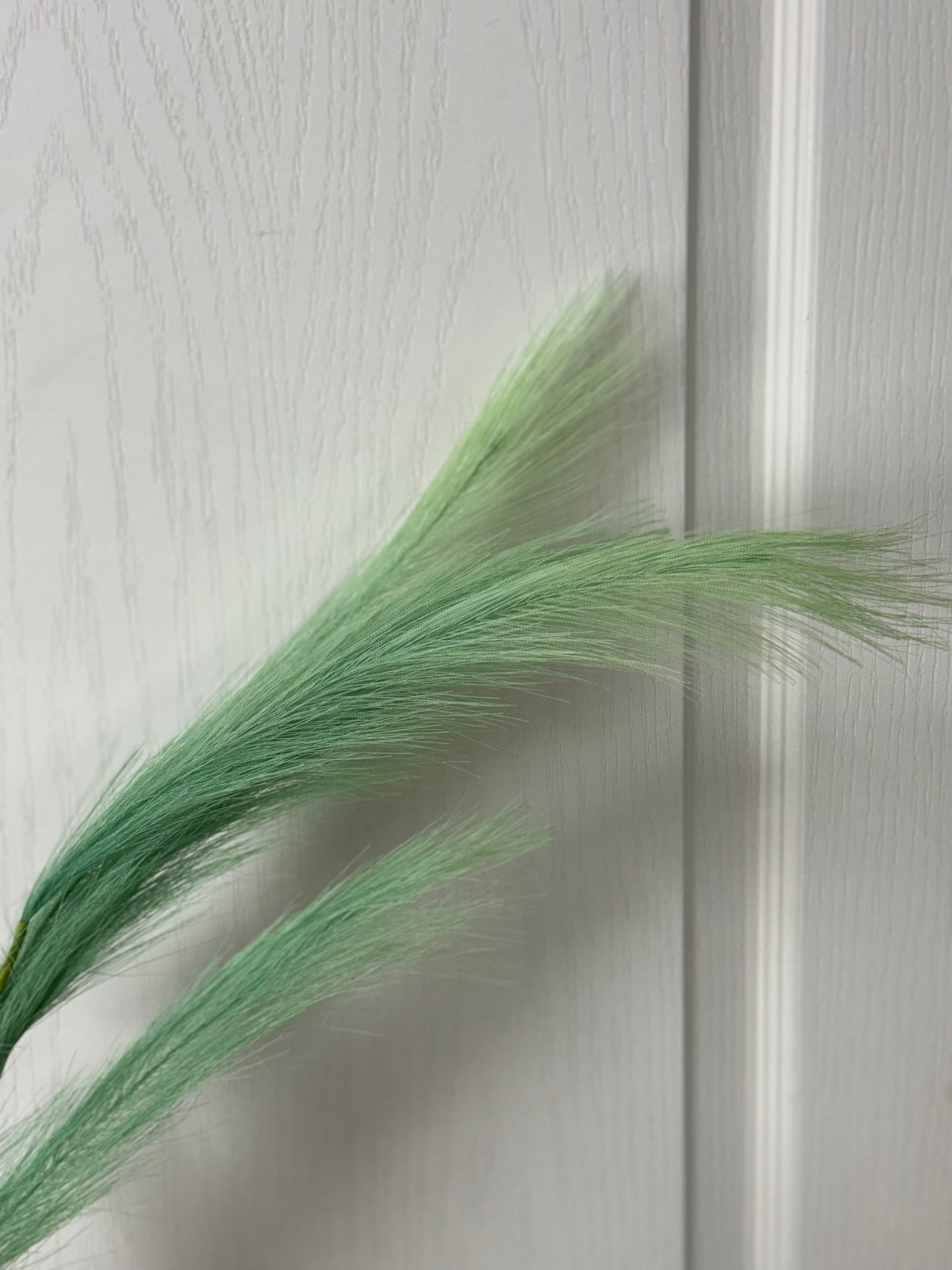 32.75 Inch Mint Green Fabric Grass Plume Spray