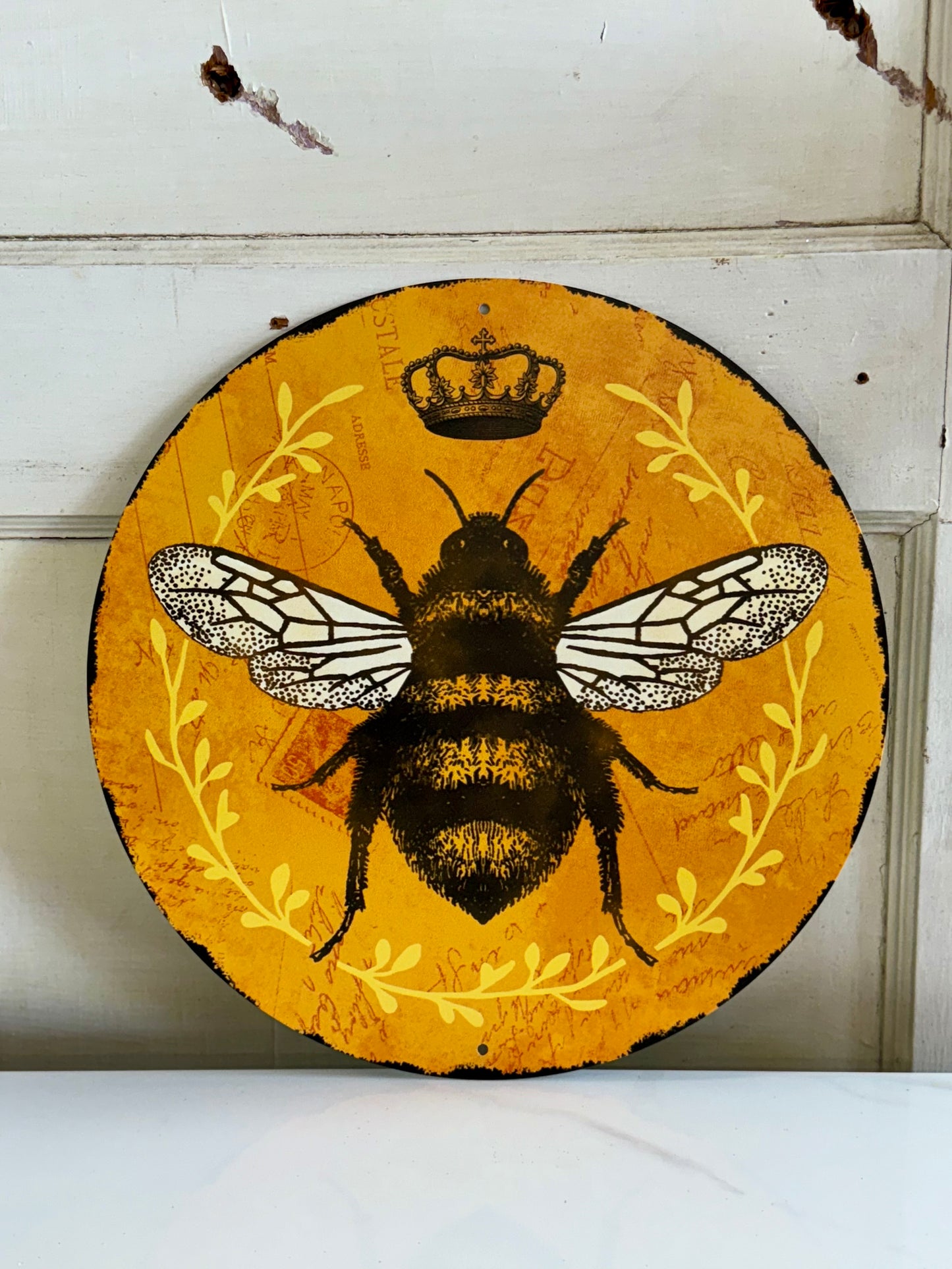 12 Inch Queen Bee Metal Sign