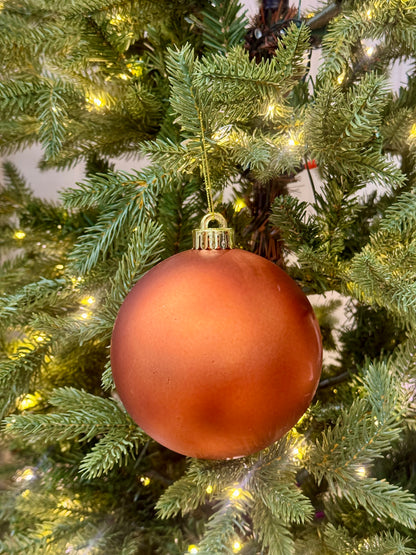 5 Inch Matte Chestnut Smooth Ornament Ball