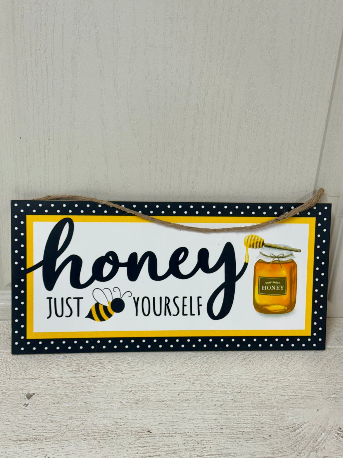 12.5 Inch Just Bee Yourself Wooden Sign