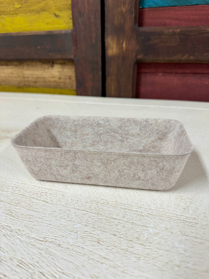 Oatmeal Small Felt Bin