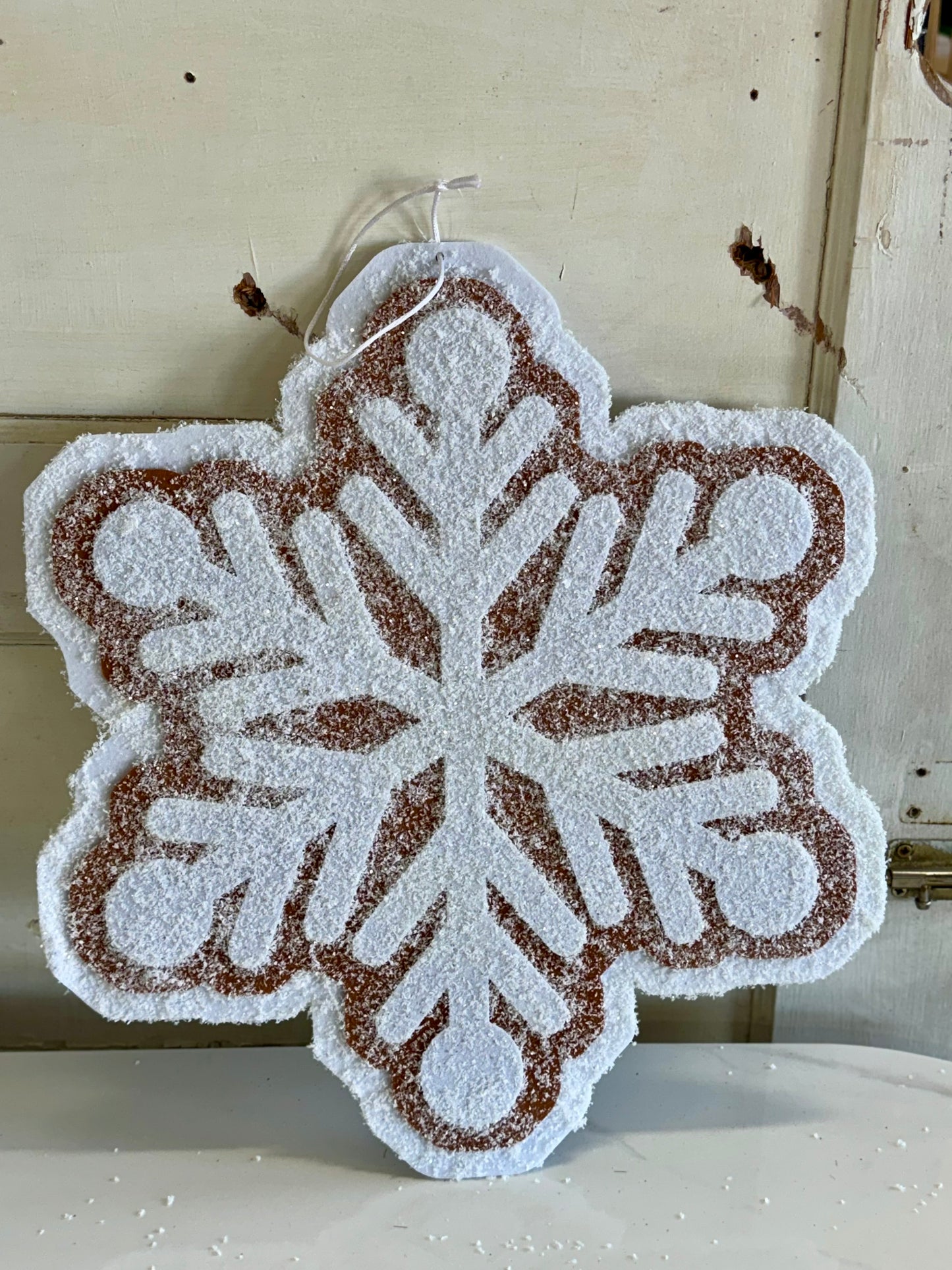 16.5 Inch Giant Gingerbread Snowflake Cooking Hanging Ornament