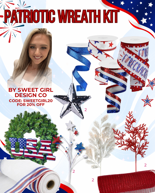 Patriotic Wreath Kit By Sweet Girl Design Co