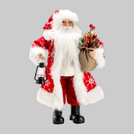 24 Inch Red Santa With Lantern