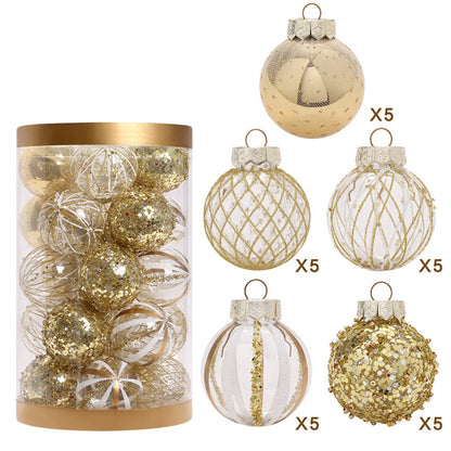 Visland 25 Piece Gold And White Ornament Set
