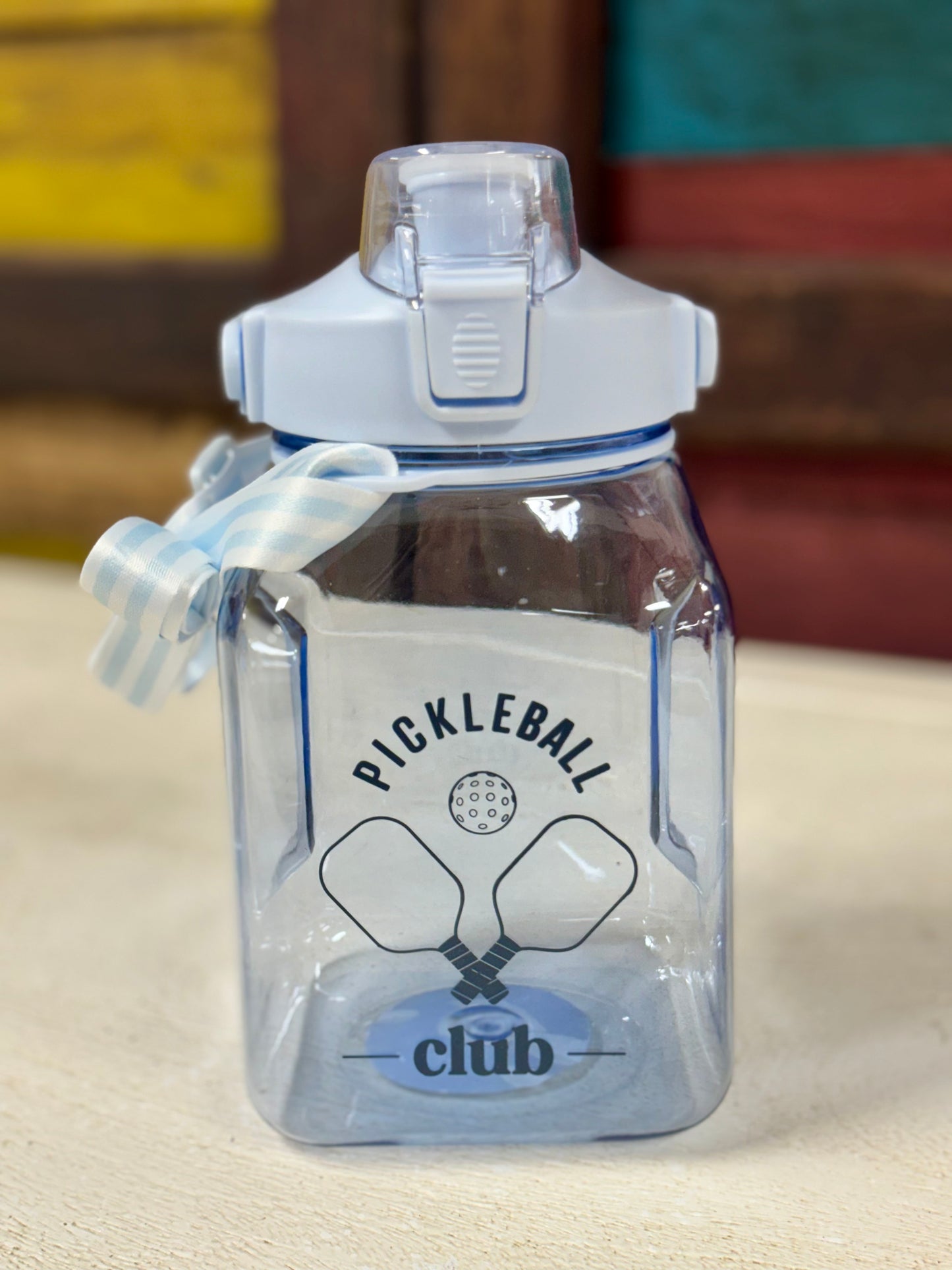 Pickleball Club Light Blue Water Bottle