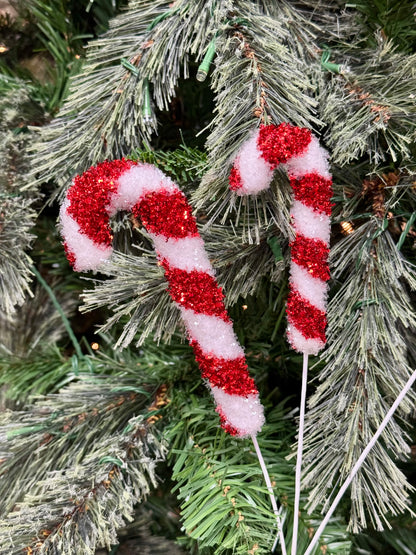17 Inch Red And White Candy Cane Spray