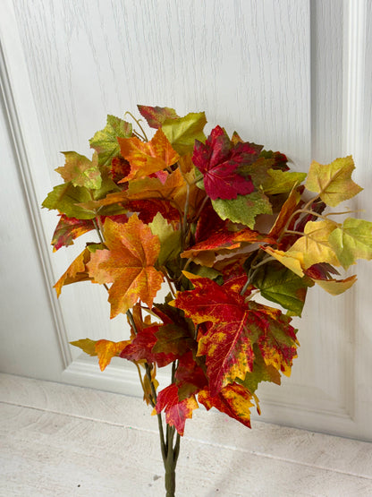16 Inch Orange Red Green Maple Bush