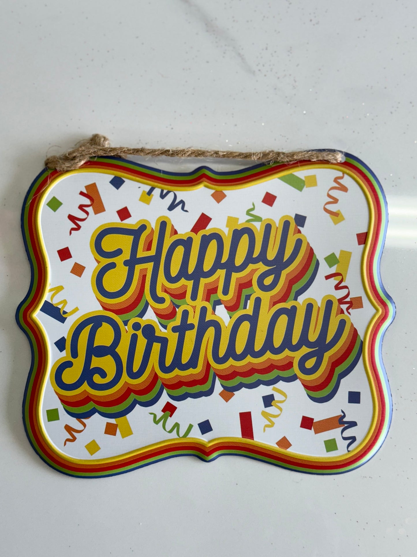 Embossed Happy Birthday Metal Signs Three Styles