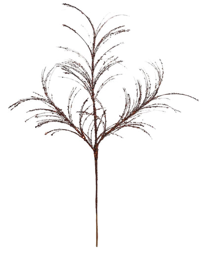 34 Inch Chocolate Glitter Sequin Pampas Grass Spray