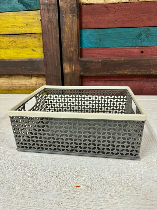 Gray And White Storage Container