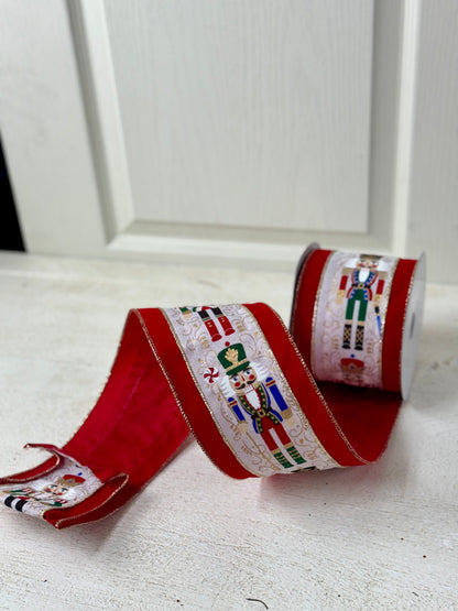 4 Inch By 10 Yard Velvet Nutcracker Ribbon