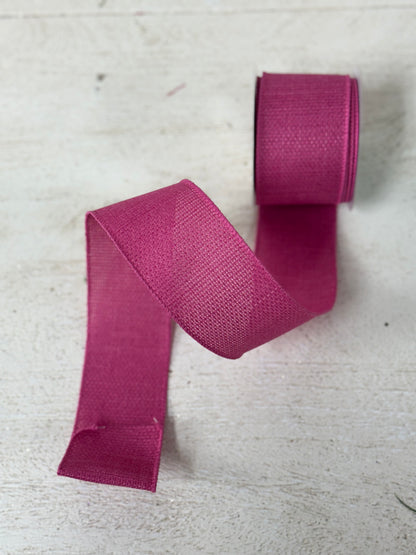 2.5 Inch By 10 Yard Hot Pink Royal Burlap Ribbon