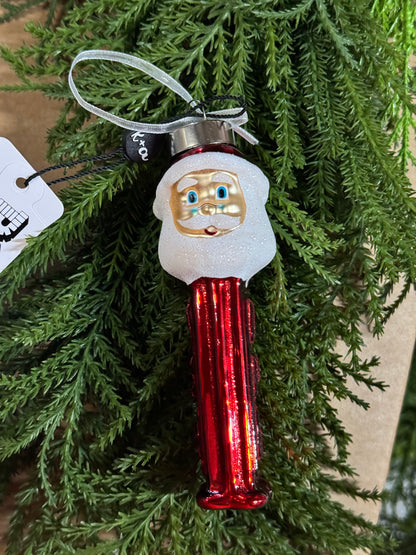 Kat And Annie Santa Pez Dispenser Glass Ornament