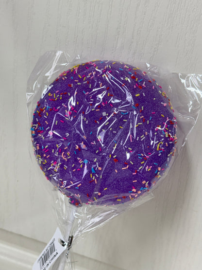 5 Inch Purple Glitter Sprinkle Lollipop Stick