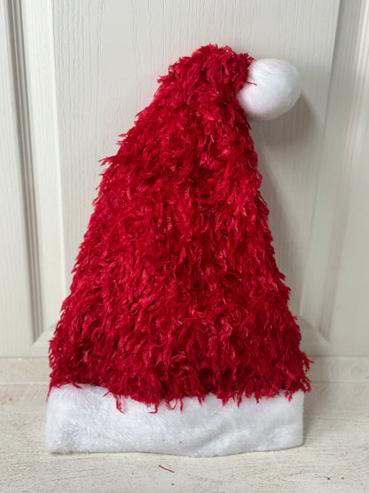 20 Inch Red And White Furry Santa Hat