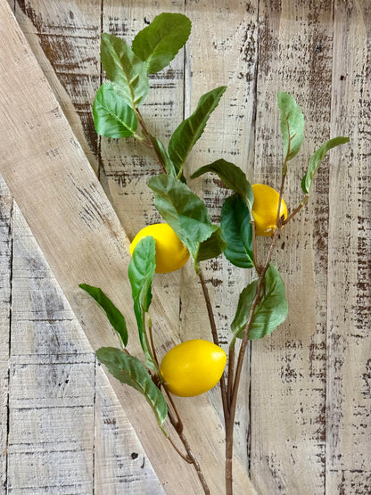 33.5 Inch Yellow Lemon Spray