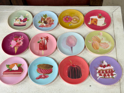 6 Inch Glitterville Melamine Patisserie Plate 12 Assorted Styles