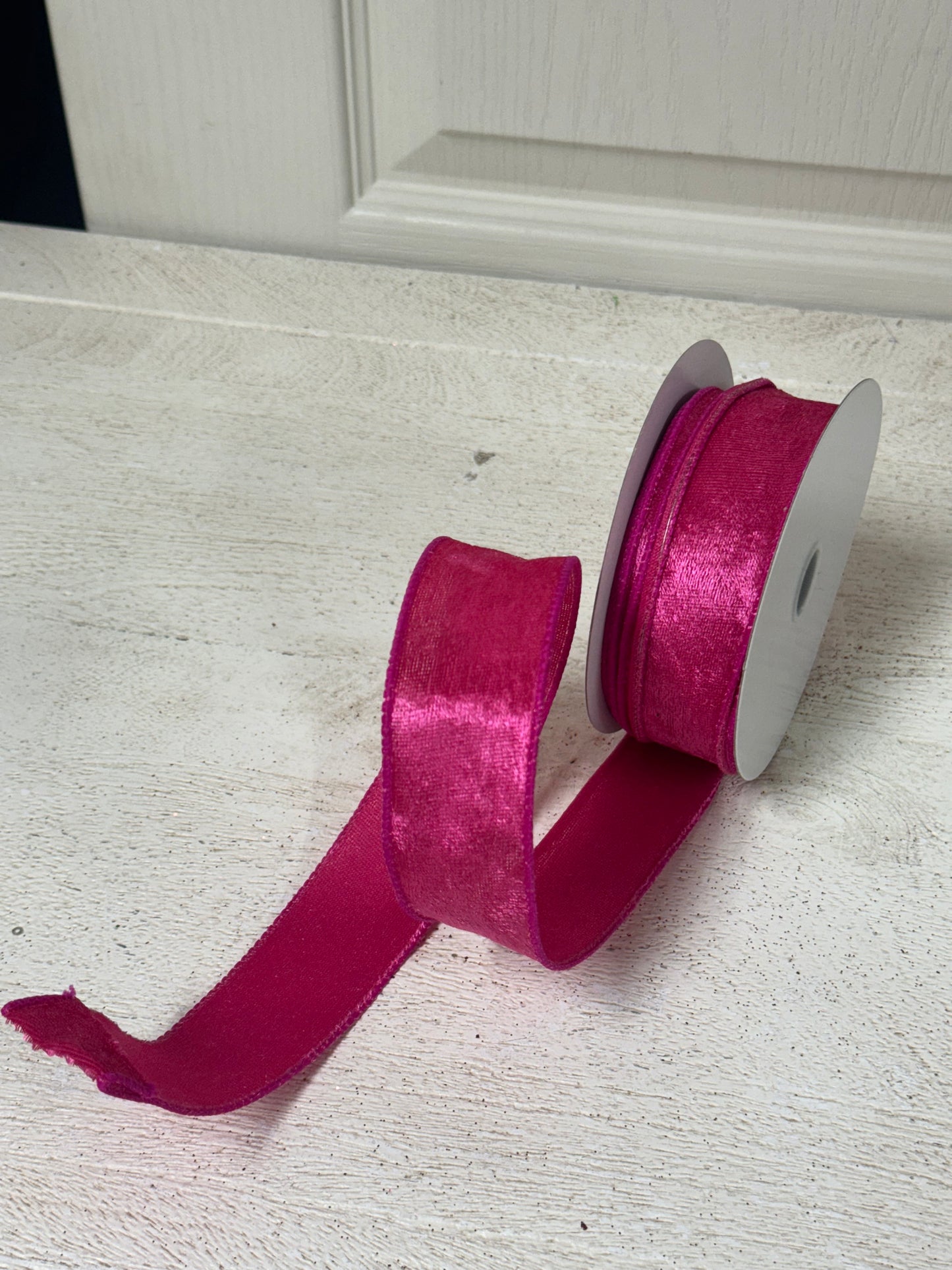 1.5 Inch By 10 Yard Fuchsia Lush Velvet Ribbon