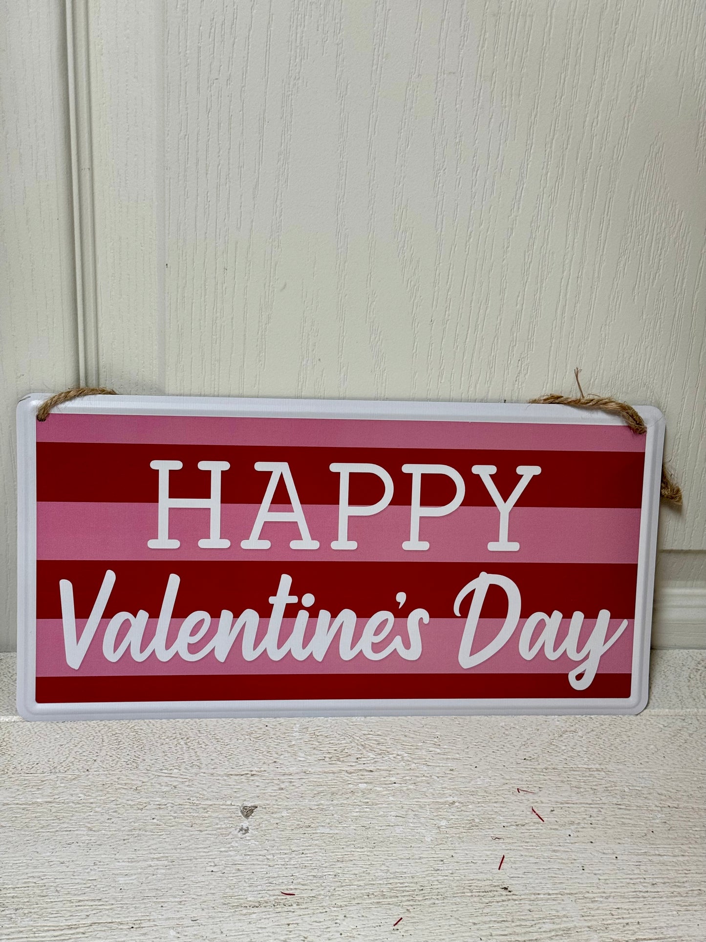 12 Inch Happy Valentines Day Tin Sign