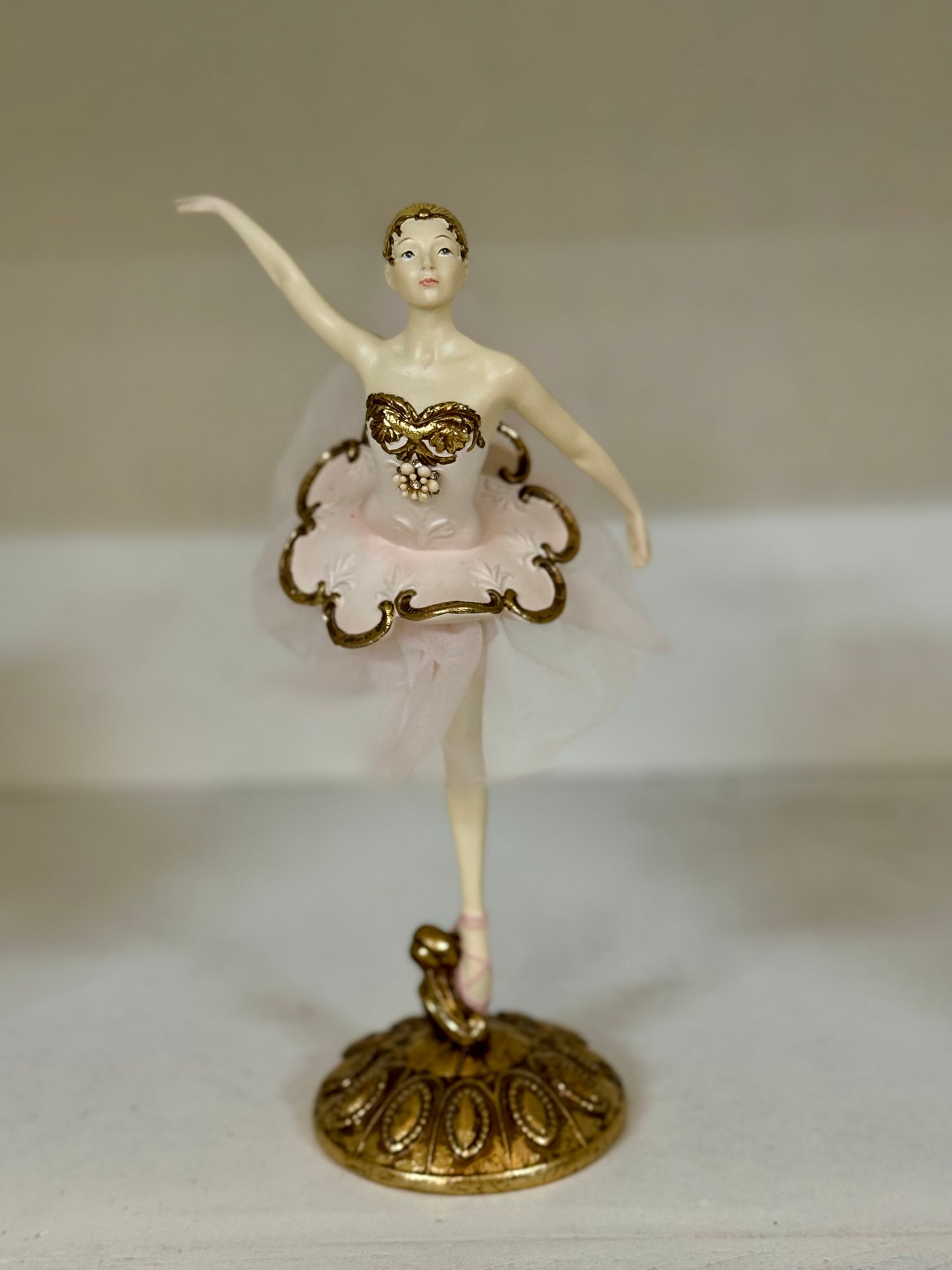 9.5 Inch Resin Dancing Ballerina Table Piece