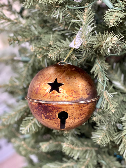 5.5 Inch Brown Jingle Bell Ornament