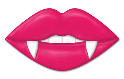 12 Inch Vampire Lips Metal Embossed Sign