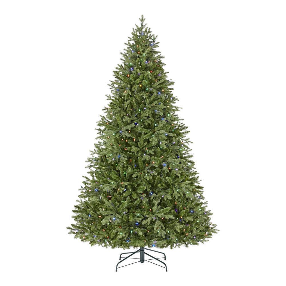 Home Accents 7.5ft Cedarburg Noble Fir LED Pre-Lit Christmas Tree Open Box (T6)