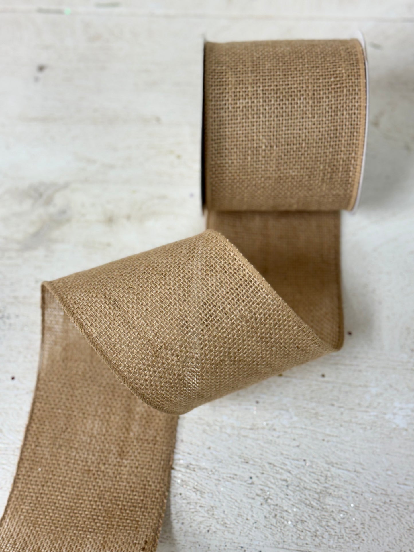 4 Inch By 10 Yard Natural Burlap Ribbon