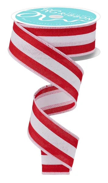 1.5 Inch By 10 Yard Red And White Royal Burlap Ribbon
