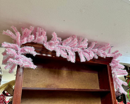 6 Foot Unlit Pink And White Garland