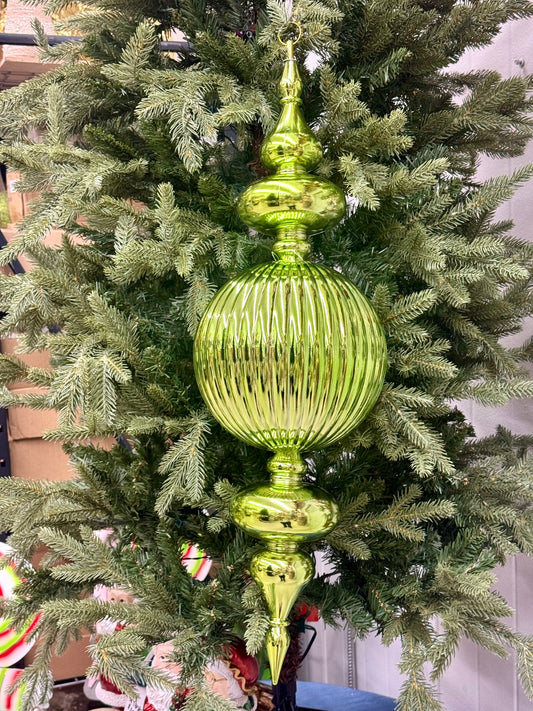 25.5 Inch Shiny Spearmint Finial Ornament