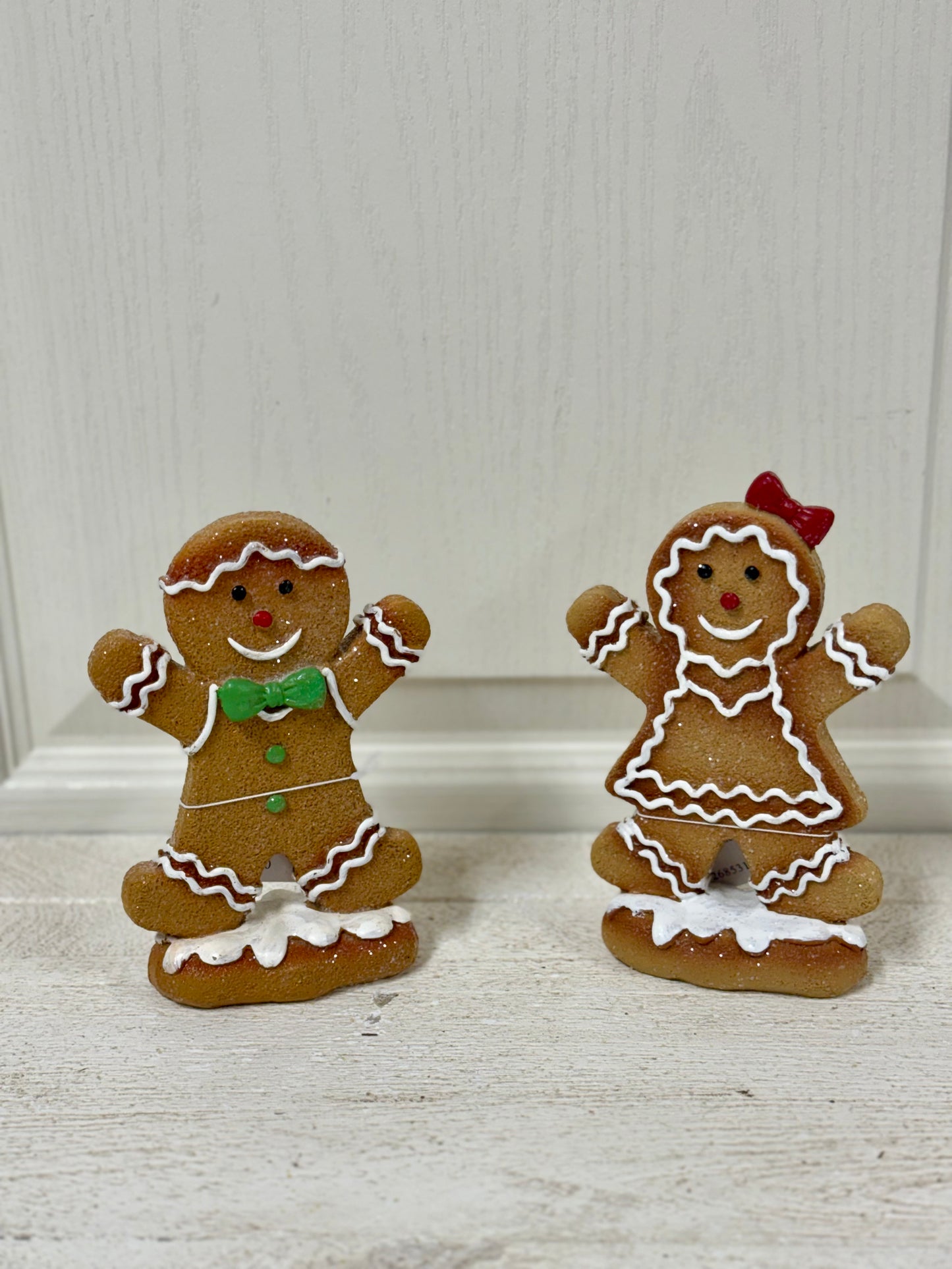 5.9 Inch Resin Gingerbread Figurine Two Styles