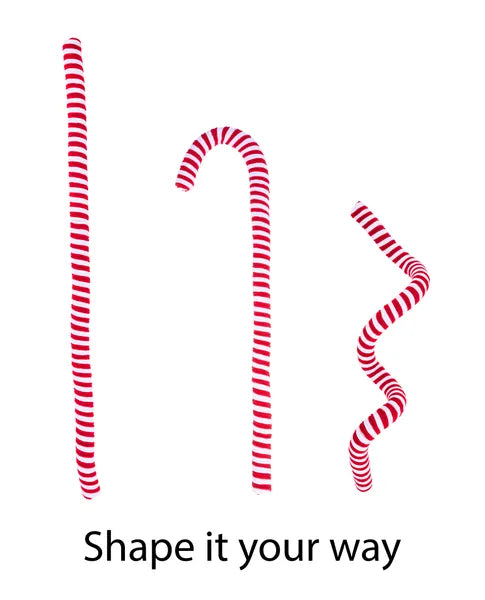 47 Inch Red And White Velvet Foam Peppermint Stick