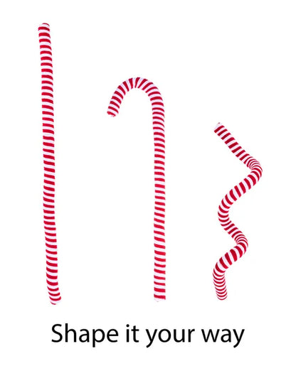 47 Inch Red And White Velvet Foam Peppermint Stick