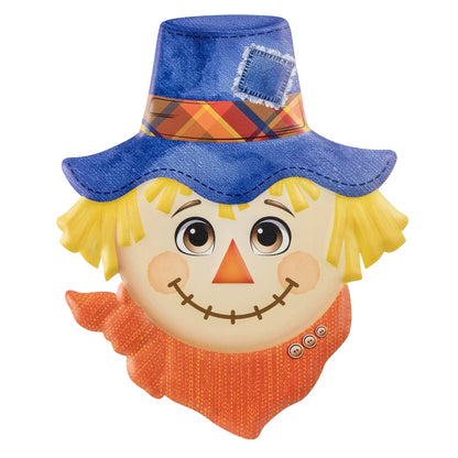 12 Inch Scarecrow With Blue Hat Metal Sign