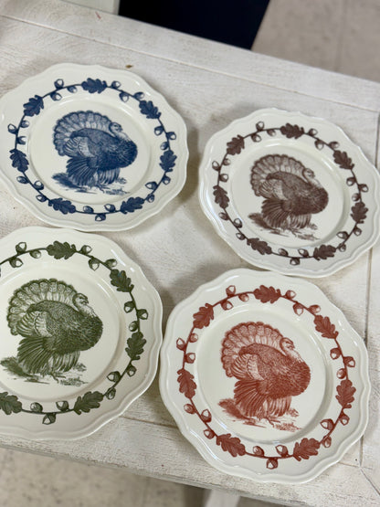 10 Inch Turkey Melamine Scalloped Plate Four Colors