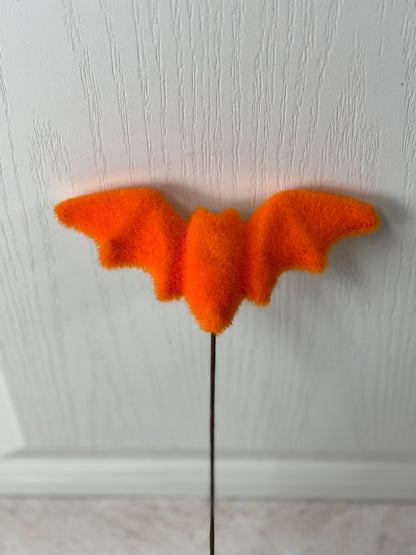 7 Inch Orange Flocked Bat Pick