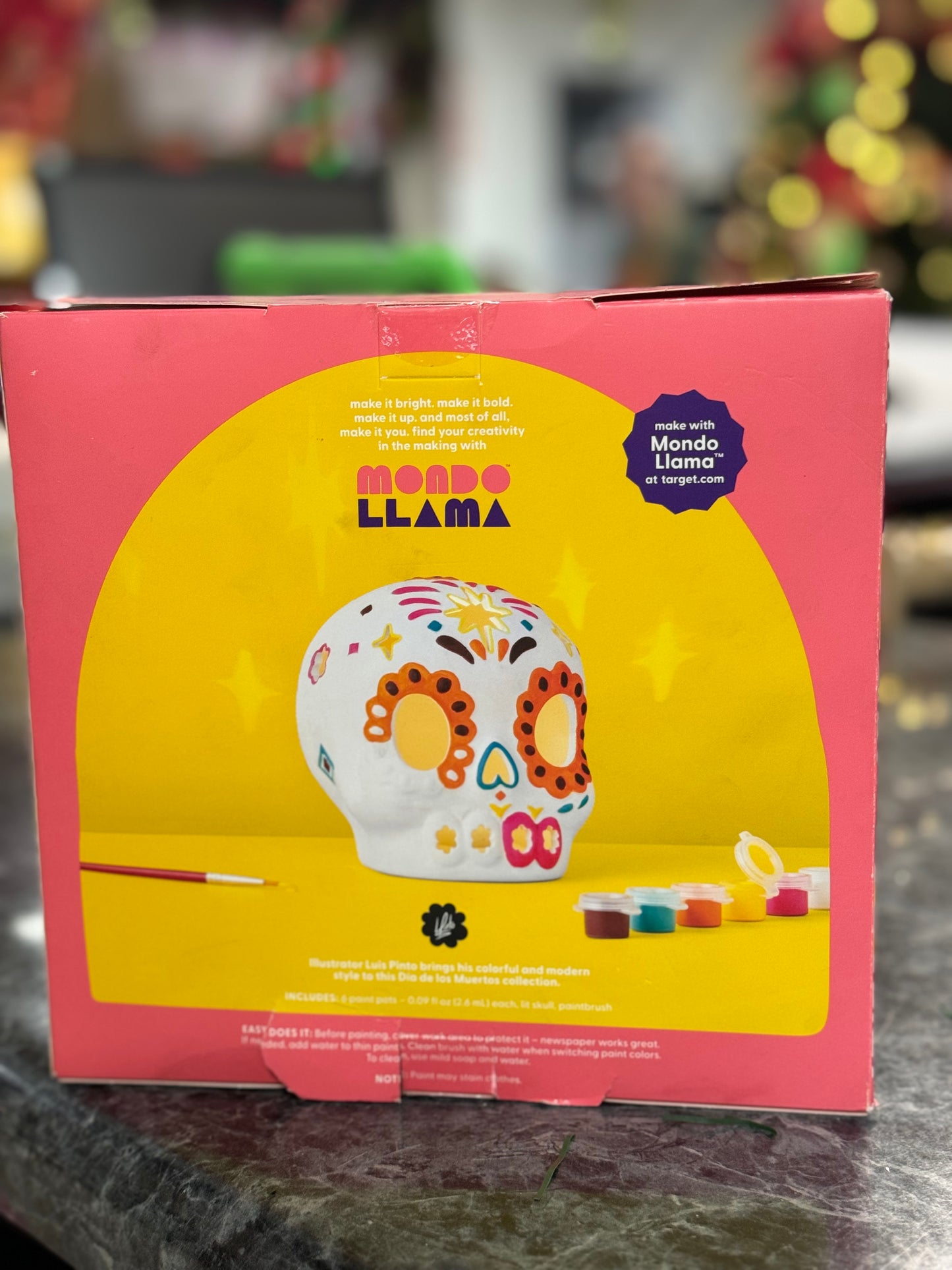 Mondo Llama Paint Your Own Skull Kit With Stars On The Head