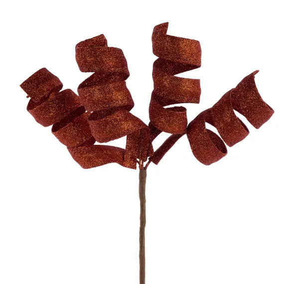 11 Inch Copper Glitter Curl Pick